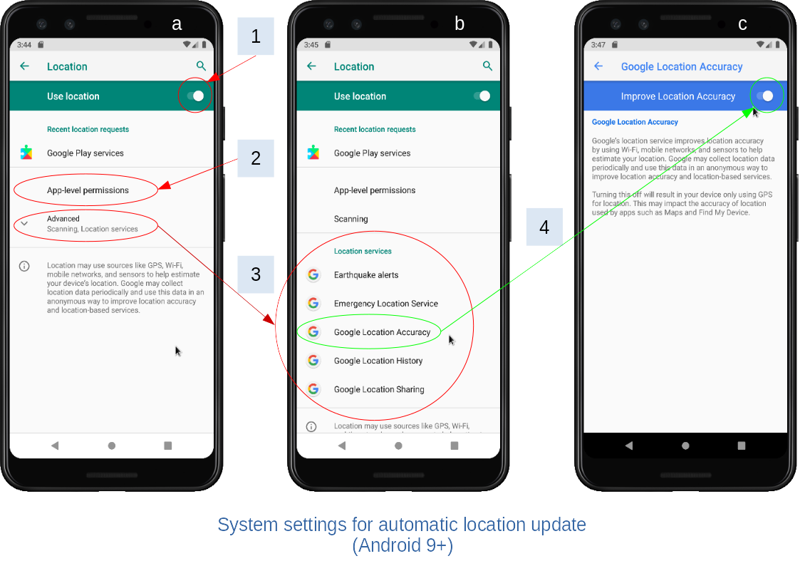 必要事項の設定（Android 9以上）